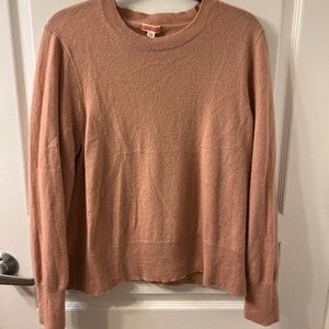 J. Crew Cashmere crew-neck sweater (pink)
